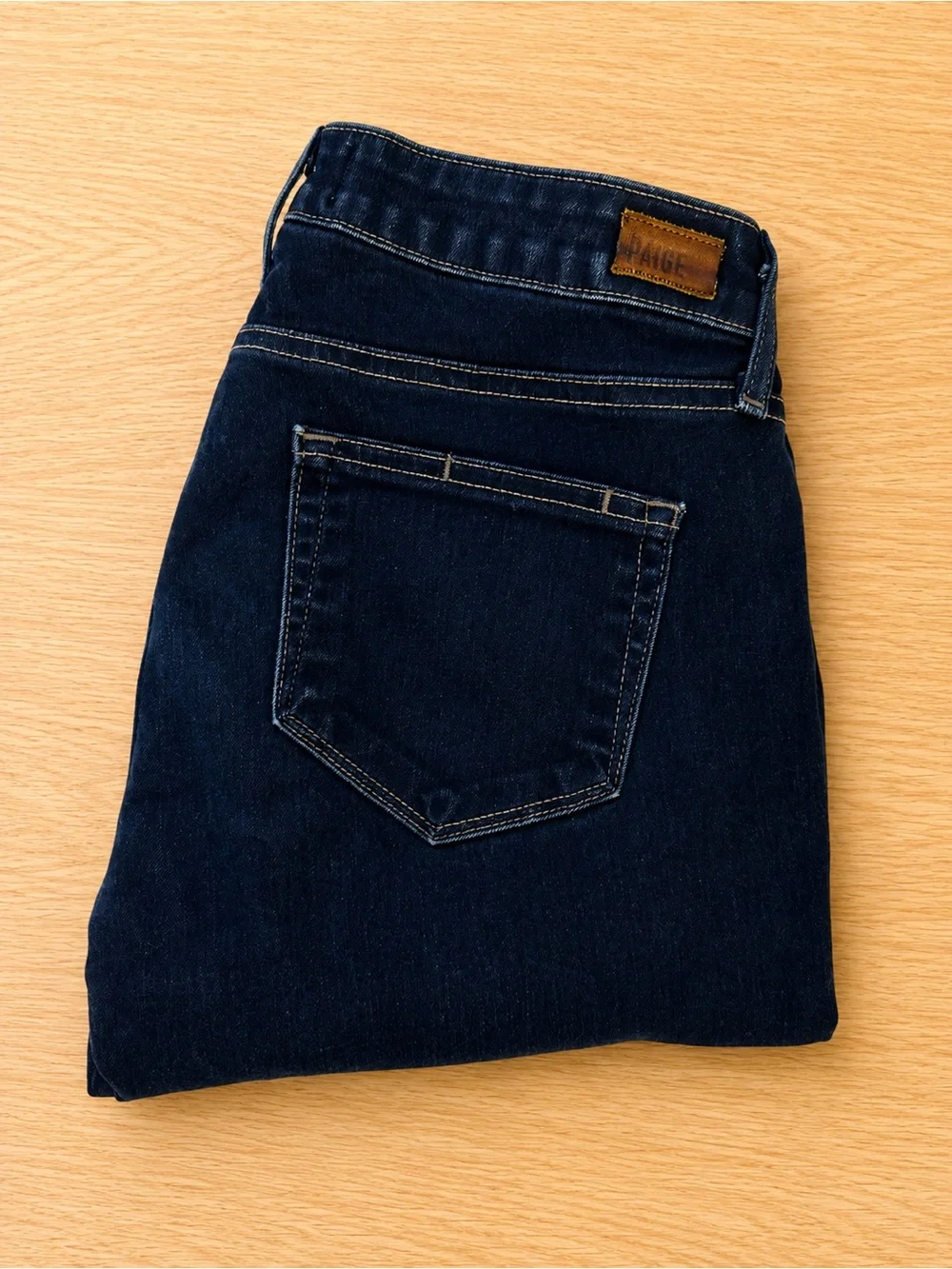 Anthropology PAIGE Dark Wash Straight Leg Jeans Size 29 Premium Designer Denim